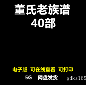 董氏老家谱合集 全国董姓宗谱寻根 姓氏研究寻根家族族谱电子版