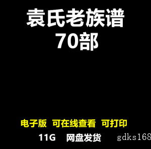 袁氏家谱大全集70种家族寻根研究袁姓族谱电子版宗谱研究溯源pdf