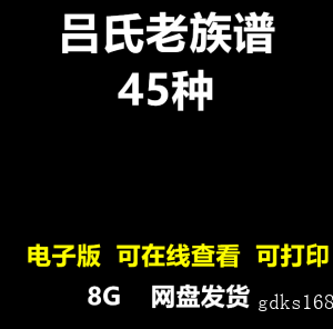 吕氏族谱大全集全国吕姓宗谱电子版pdf家族史料寻根溯源家谱文化