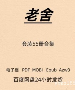 老舍 套装55册合集 茶馆 骆驼祥子 电子版 PDF Mobi Epub Azw3